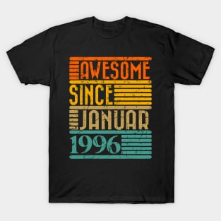 Awesome Since January 1996 28 Years Old 28th Birthday T-Shirt